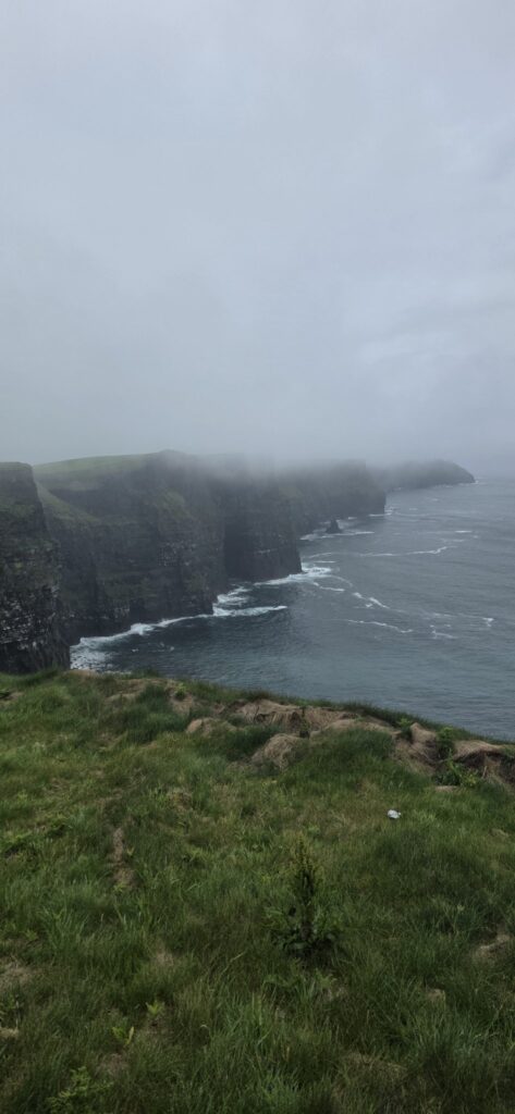 Sea cliffs in the fog, Ireland, 2025