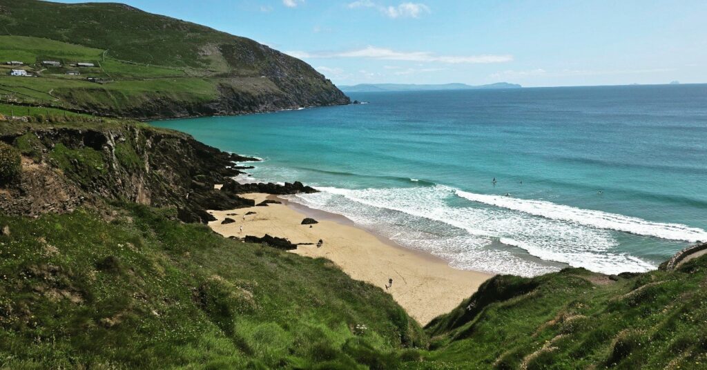 Sandy beach and surf, Ireland, 2025