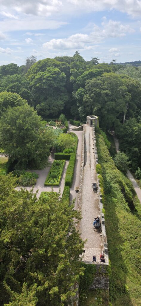 Looking down the castle wall, Ireland, 2025
