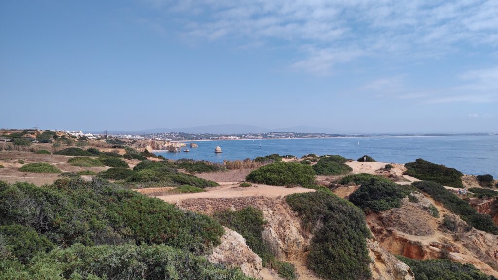 Coastal scrubland to the bay, Portugal, 2024